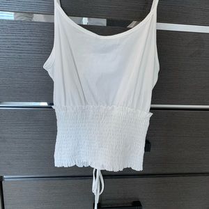 Topshop white mesh top